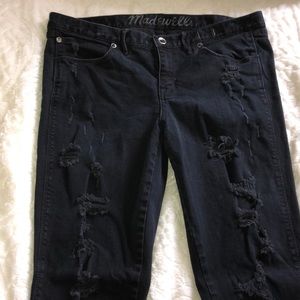 Madewell black ripped jeans